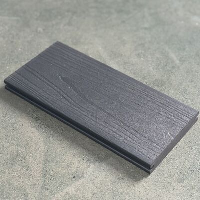 लिक्विड मेटल फिनिश ग्रेफाइट सिल्वर डब्ल्यूपीसी डेकिंग में आर्किटेक्चरल डब्ल्यूपीसी