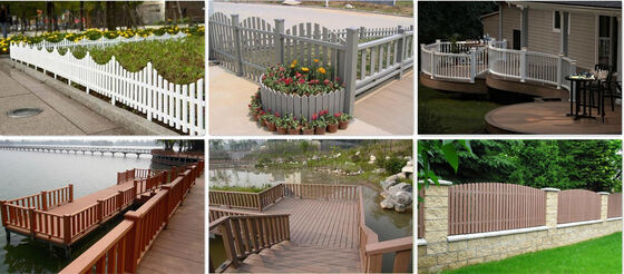 वाणिज्यिक यार्ड के लिए वेदरप्रूफ डब्ल्यूपीसी फेंसिंग पैनल कम रखरखाव