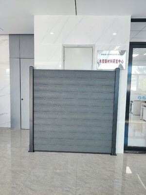 एल्यूमिनियम फ्रेम डब्ल्यूपीसी बाड़ लगाना स्लैट शैली आउटडोर गृह सुरक्षा