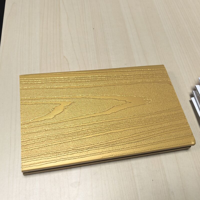 लक्ज़री पेटिना ग्लिमर गोल्ड डेकिंग के साथ धातु डब्ल्यूपीसी पैनल