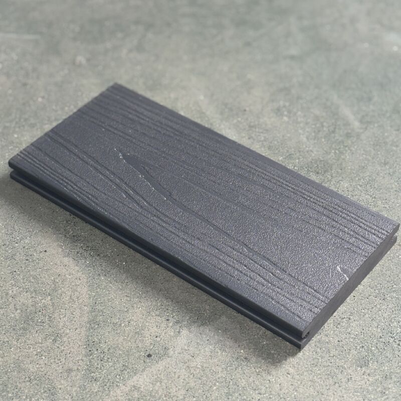 लिक्विड मेटल फिनिश ग्रेफाइट सिल्वर डब्ल्यूपीसी डेकिंग में आर्किटेक्चरल डब्ल्यूपीसी