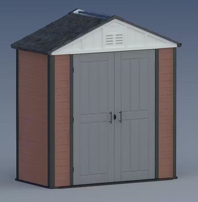 आउटडोर डब्ल्यूपीसी लकड़ी प्लास्टिक कम्पोजिट गार्डन टूल शेड हाउस स्टोरेज वाटरप्रूफ अनुकूलन योग्य