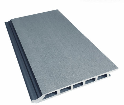 168 मिमी लकड़ी प्लास्टिक समग्र डब्ल्यूपीसी लकड़ी स्लैट पैनल दीवार स्लैटेड क्लैडिंग