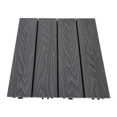 चॉकलेट रूफ डब्ल्यूपीसी टाइलें 300*300 मिमी एंटी यूवी DIY लकड़ी प्लास्टिक कम्पोजिट डेकिंग